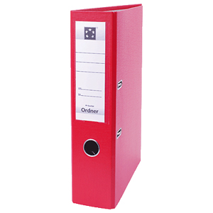Ordner Plastik, 5 Star, rot