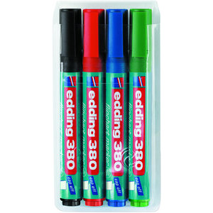 Edding Flipchartmarker, 4 Stk., farbig sortiert