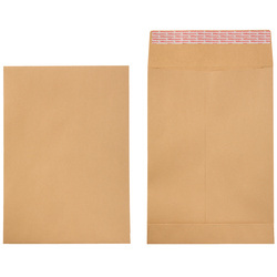 Versandtasche B4 braun, mit Seitenfalte