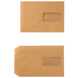 Versandtasche C5 braun, m.F.