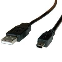 ROLINE USB 2.0 Kabel, Typ A - 5-Pin Mini, 1,8m